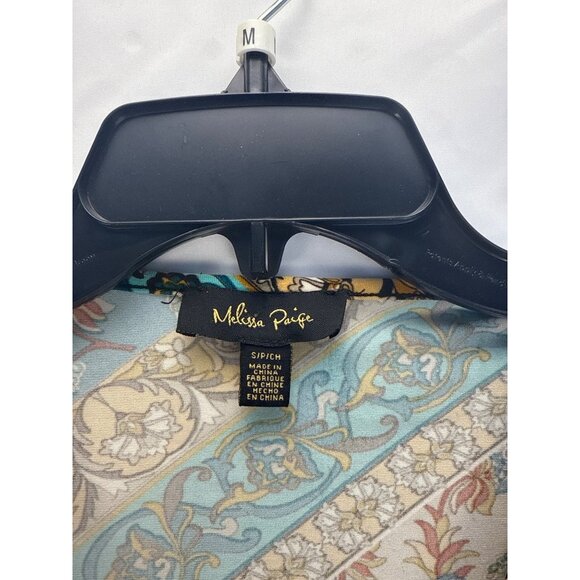 Melissa Paige Paisley Boho Tunic Top Multicolor V-Neck Long Sleeve Women’s S - Picture 3 of 7